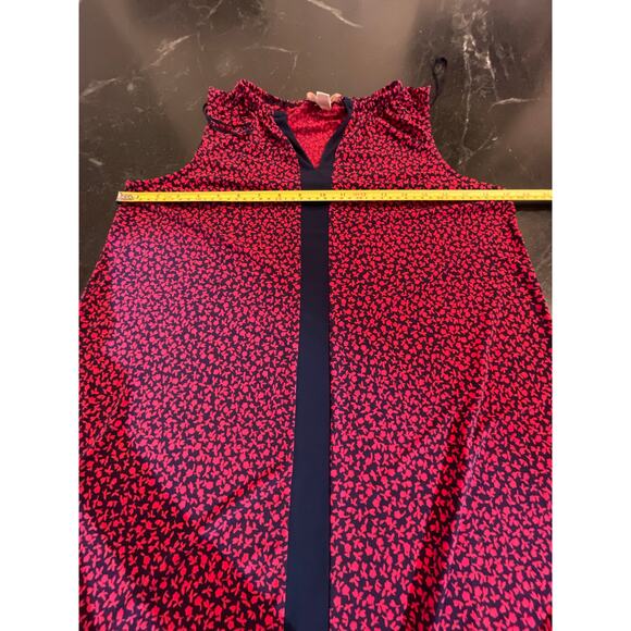 Michael Kors Pink and Navy patterned sleeveless shift dress M - Picture 6 of 8